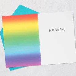 Rainbow Unicorn Poop Funny Birthday Card