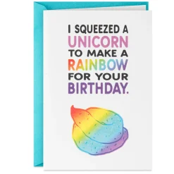 Rainbow Unicorn Poop Funny Birthday Card