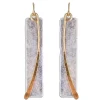 Rain Jewelry Bar and Arc Mixed Metal Drop Earrings