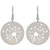 Rain Jewelry Dandelion Cutout Silver Metal Earrings