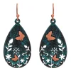 Rain Jewelry Flower Cutout Teardrop Earrings
