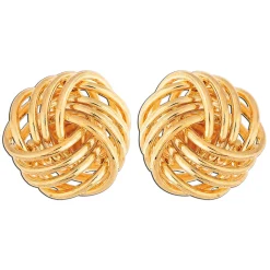 Rain Jewelry Gold Wire Love Knot Stud Earrings
