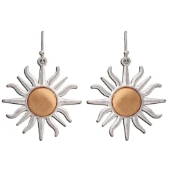 Rain Jewelry Mixed Metal Sun Drop Earrings
