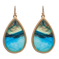 Rain Jewelry Seascape Scene Drop Earrings