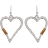 Rain Jewelry Wire-Wrapped Silver Heart Earrings