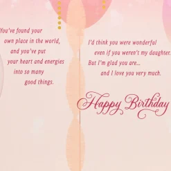 Raising You Was One of My Biggest Joys Birthday Card for Daughter