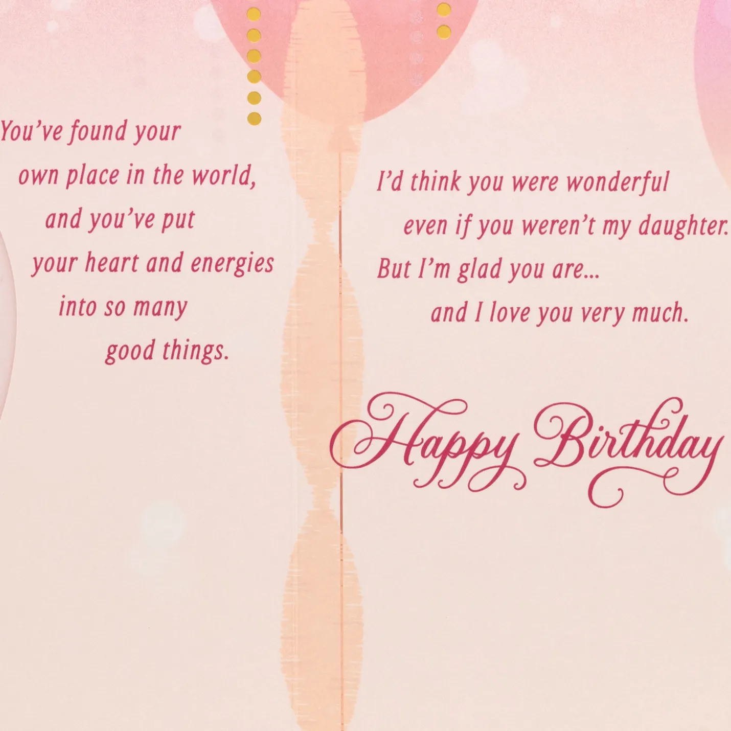 Raising You Was One of My Biggest Joys Birthday Card for Daughter