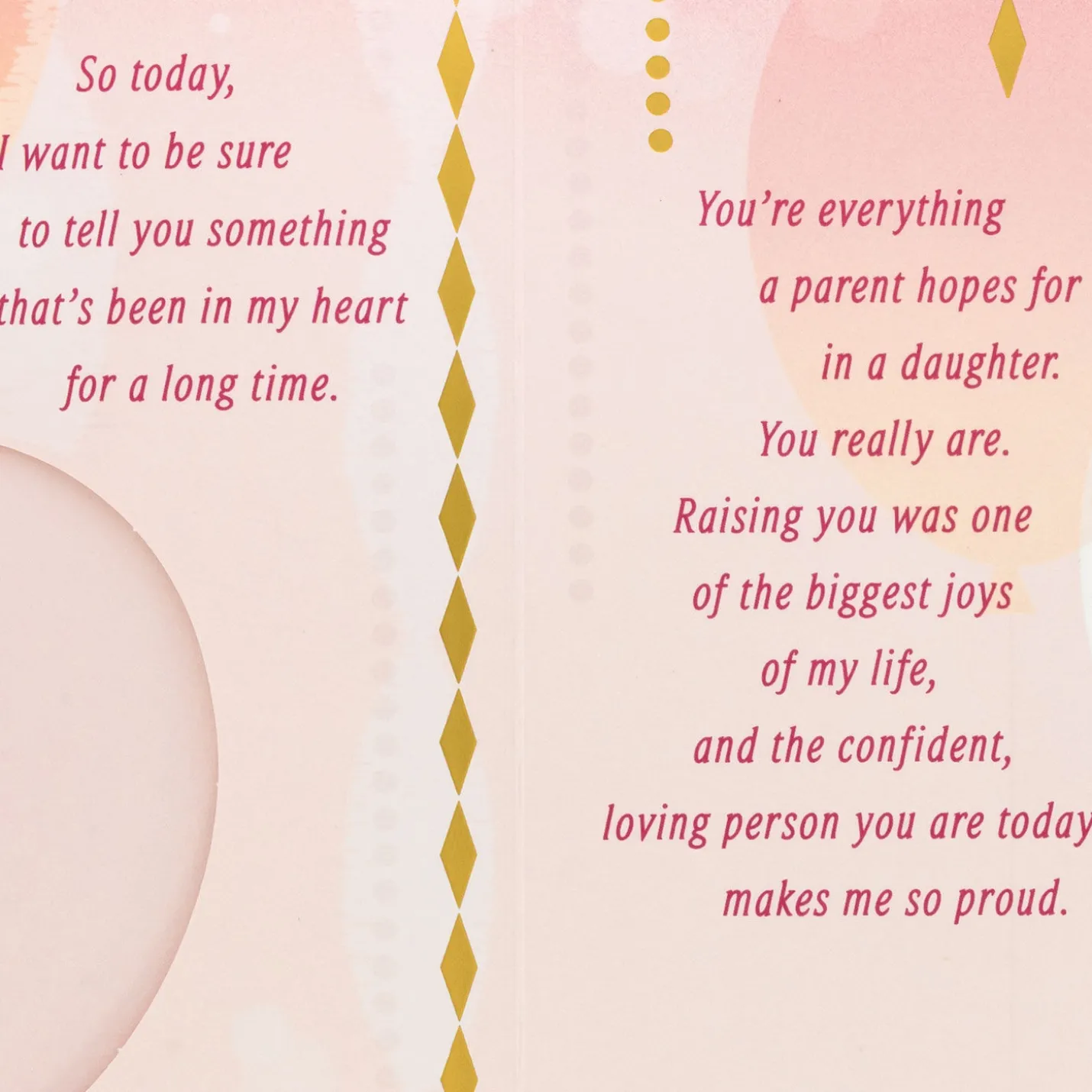Raising You Was One of My Biggest Joys Birthday Card for Daughter