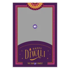 Rangoli Medallion Flat Diwali Photo Card