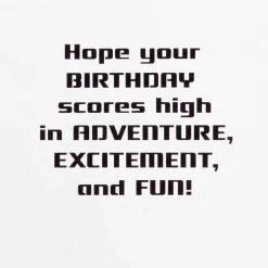 Ready to Play Video Game Musical Birthday Card With Light