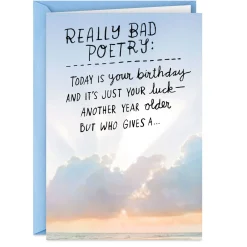 Really Bad Poetry Funny Birthday Card