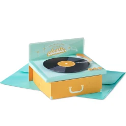 Record Player Musical 3D Pop-Up Birthday Card with Motion