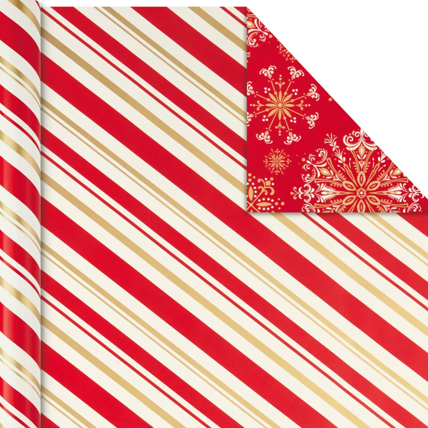 Red and Gold 3-Pack Reversible Christmas Wrapping Paper, 120 sq. ft.