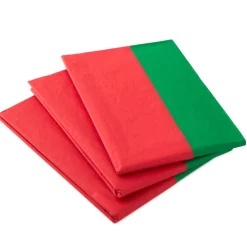 Red and Green 2-Pack Bulk Tissue Paper, 100 sheets