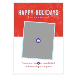Red, Blue and White Flat Holiday Photo Card