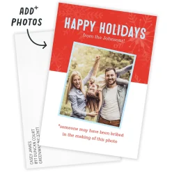 Red, Blue and White Flat Holiday Photo Card