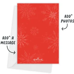Red, Blue and White Flat Holiday Photo Card