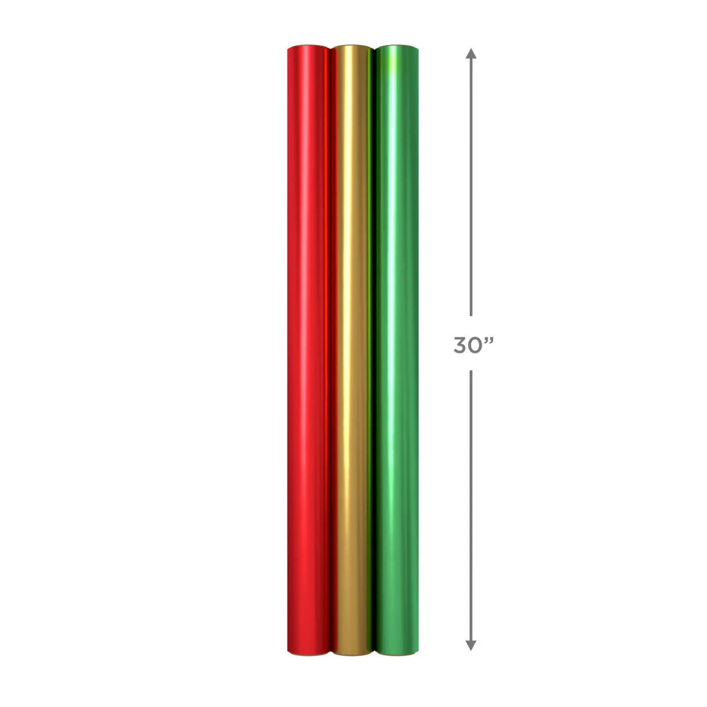 Red, Green, Gold Foil 3-Pack Christmas Wrapping Paper, 60 sq. ft.