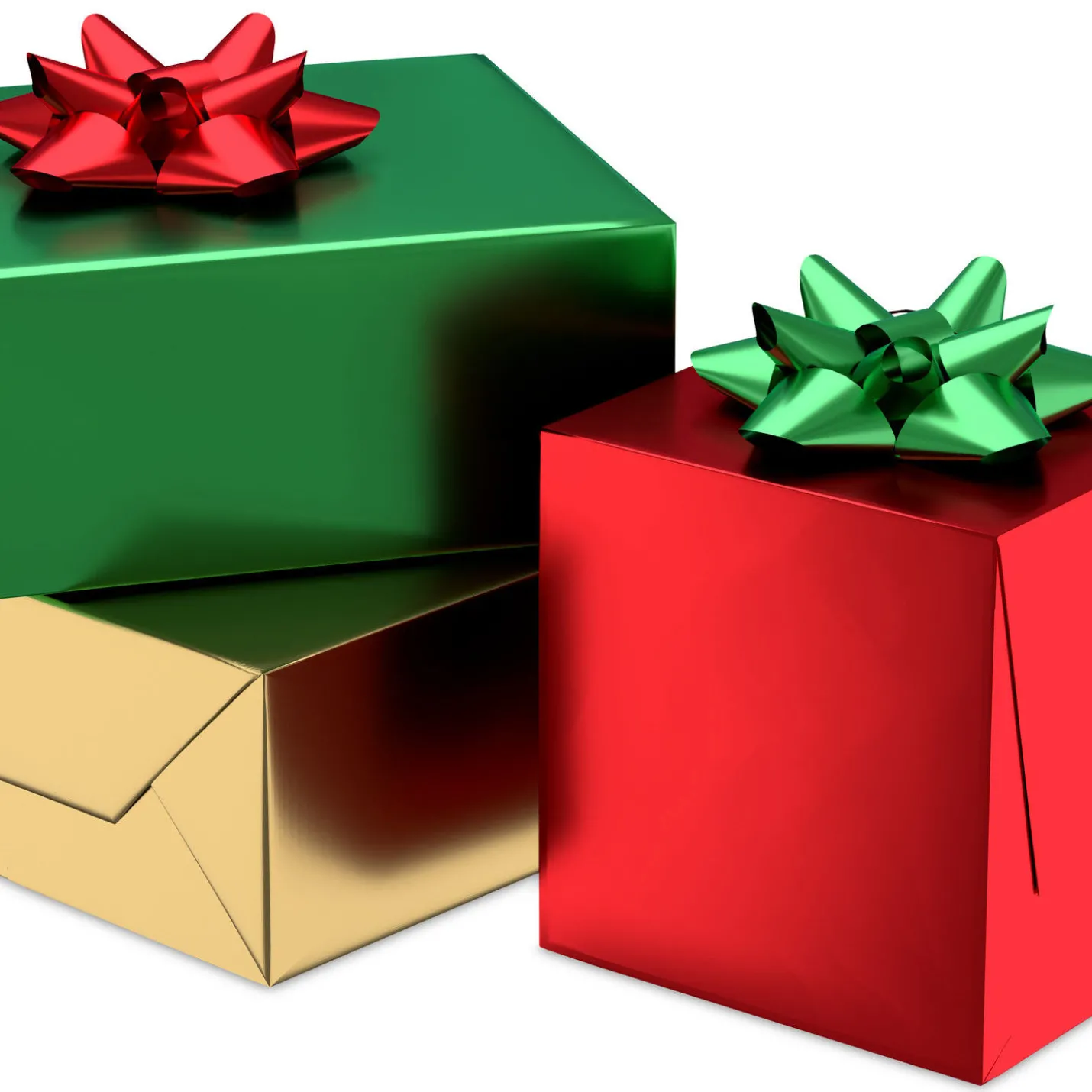 Red, Green, Gold Foil 3-Pack Christmas Wrapping Paper, 60 sq. ft.