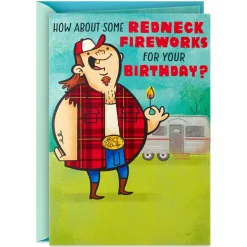 Redneck Fireworks Funny Birthday Card with Sound