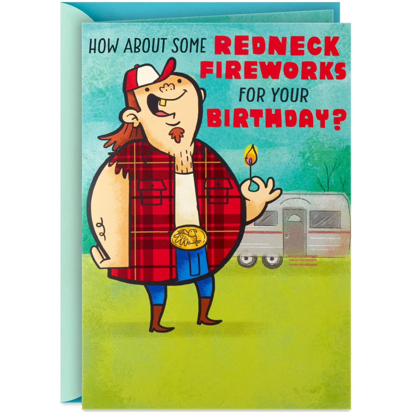 Redneck Fireworks Funny Birthday Card with Sound