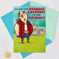 Redneck Fireworks Funny Birthday Card with Sound