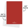 Red Nordic Woodland Flat Christmas Photo Card