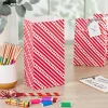 Red Paper Goodie Bags With Labels, Pack of 30