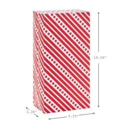 Red Paper Goodie Bags With Labels, Pack of 30