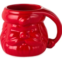 Red Sculpted Santa Mug, 8 oz.