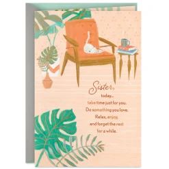 Relax and Enjoy Birthday Card for Sister