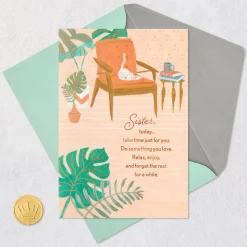 Relax and Enjoy Birthday Card for Sister