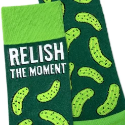 Relish the Moment Pickle Novelty Crew Socks