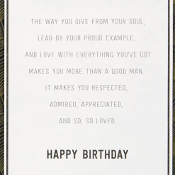 Respected, Appreciated and Admired Birthday Card for Father