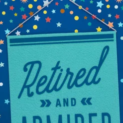 16" Retired and Admired Jumbo Retirement Card With Banner