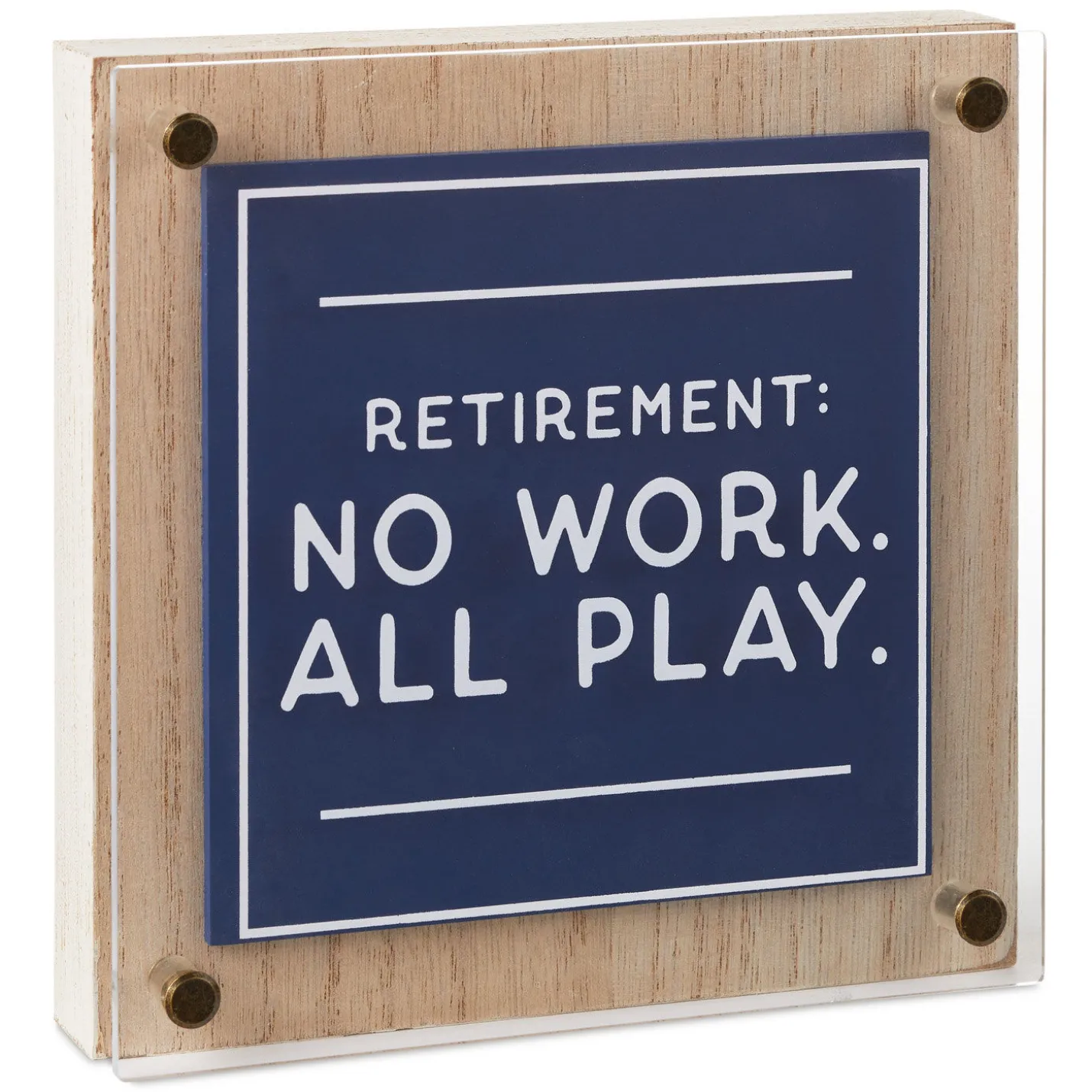 Retirement: No Work All Play Layered Wall Decor, 6.5"