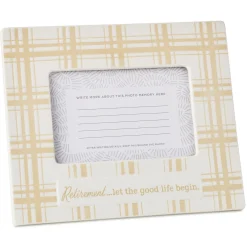 Retirement Quote on Plaid Picture Frame, 4x6
