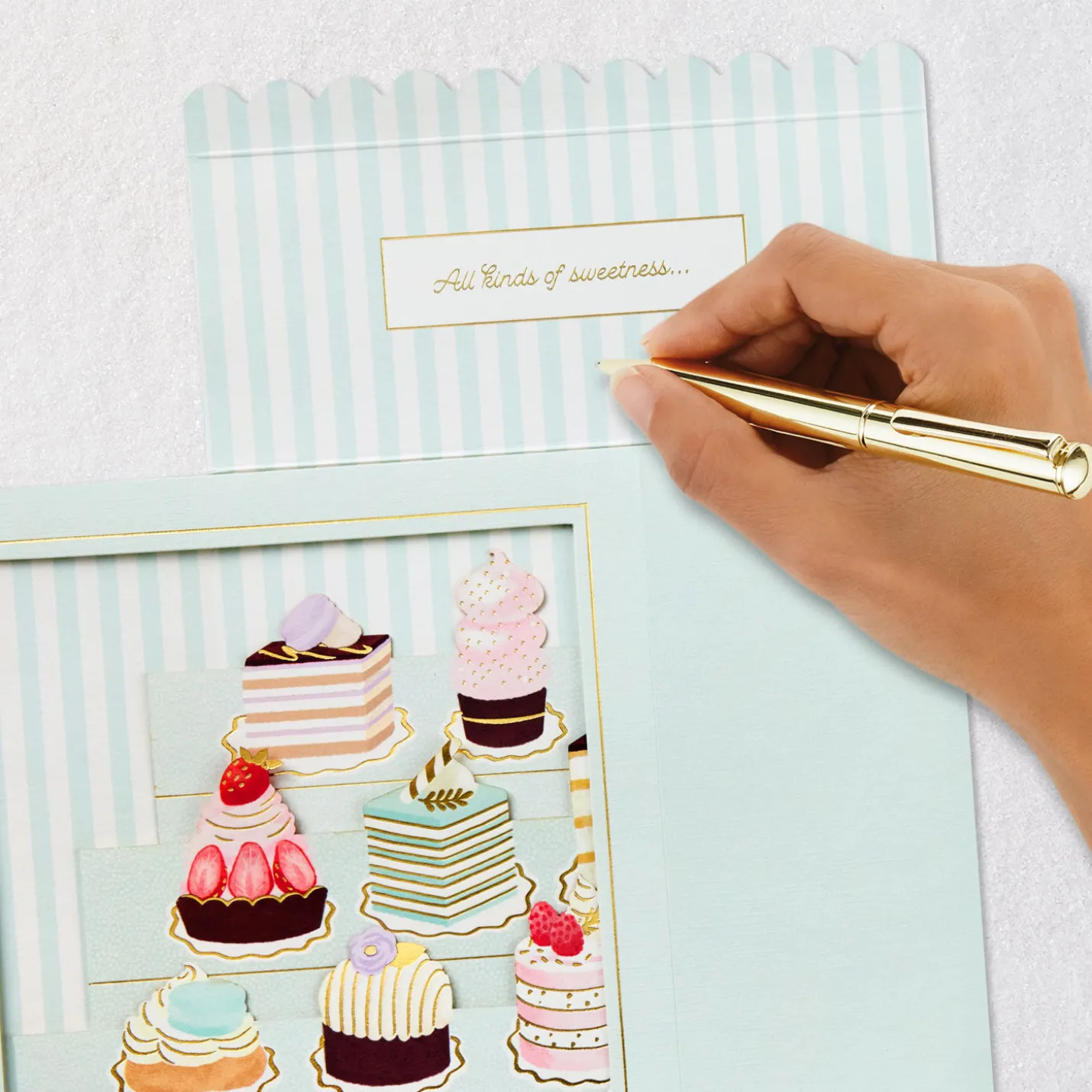 Retro Dessert Case 3D Pop-Up Birthday Card