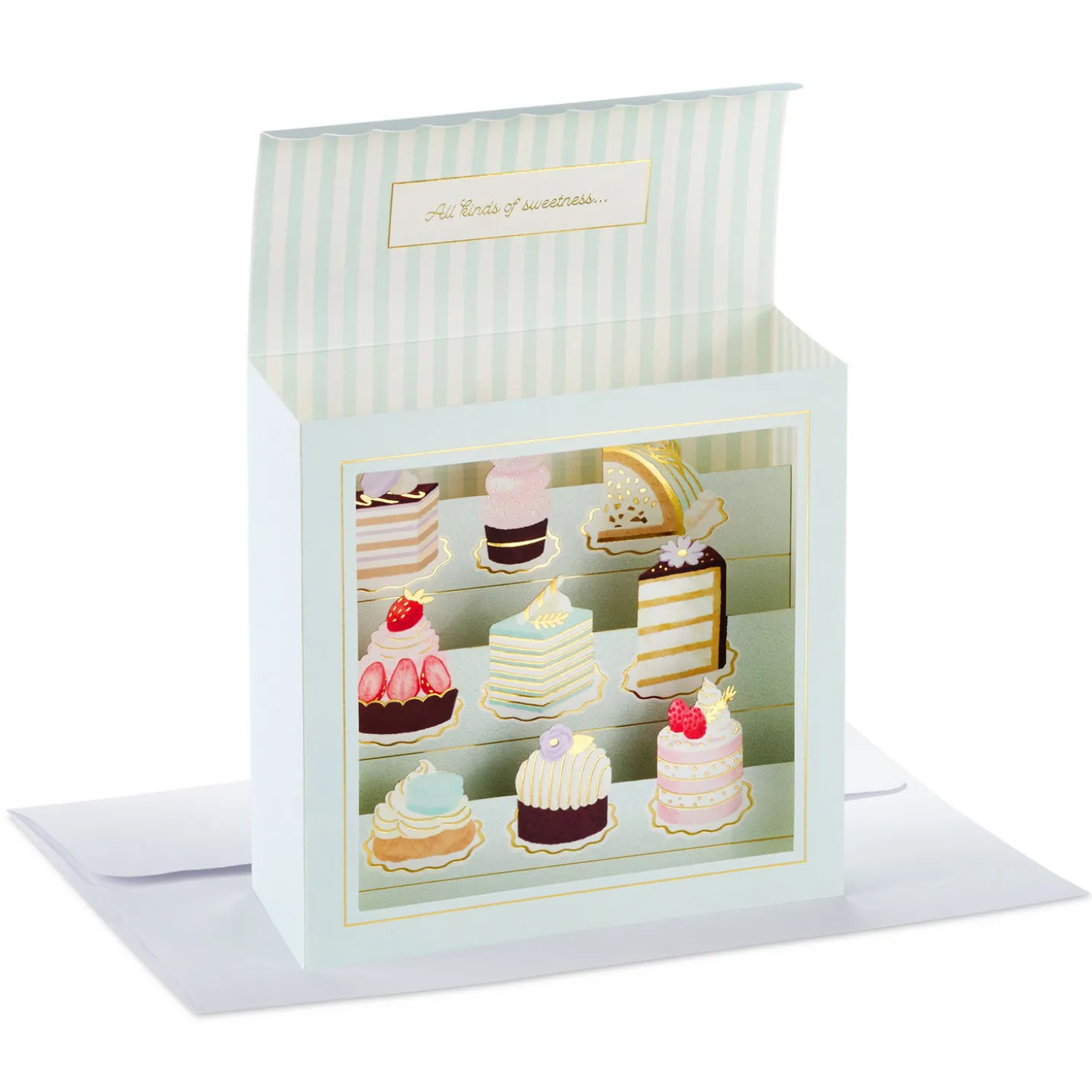Retro Dessert Case 3D Pop-Up Birthday Card
