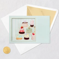 Retro Dessert Case 3D Pop-Up Birthday Card