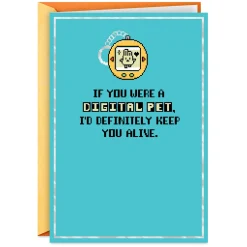 Retro Digital Pet Funny Friendship Card