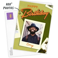 Retro Lettering Custom Birthday Card