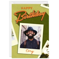 Retro Lettering Custom Birthday Card