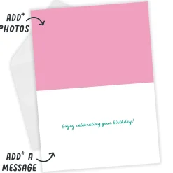 Retro Sparkling Woo Hoo Custom Birthday Card
