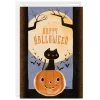 Retro Cat and Pumpkin Custom Halloween Card
