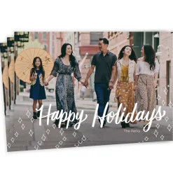 Retro Diamond Flat Holiday Photo Card