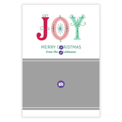 Retro Joy Flat Christmas Photo Card