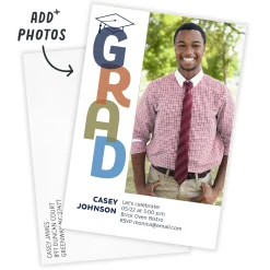 Retro Mod Flat Graduation Party Invitation