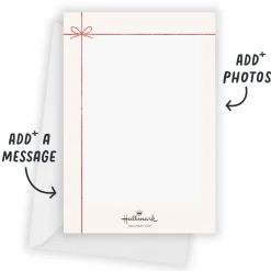 Ribbon Merry and Happy Flat Christmas Photo Card