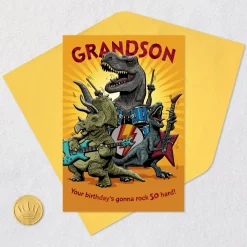 Rock Out Birthday Card for Grandson